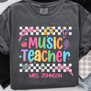 Comfort Colors® Music Teacher Shirt, Music Teacher T Shirt, Music Teacher Appreciation Gift, Music Teacher Gift, Music Tee