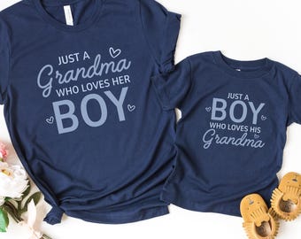 Grandma and Grandson Matching Shirts, New Grandma Shirt, Grandma and me T-Shirts, Mother's Day Gift For Grandma