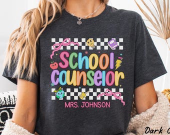 Personalized School Counselor Shirt, School Counselor T Shirt, Mental Health School Shirts, School Therapist Tee, Guidance Counselor Shirt