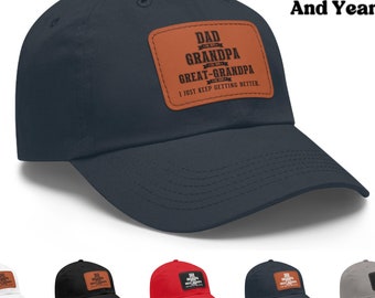 Custom Dad Grandpa Great Grandpa Est Hat, Great Grandpa Hat, Gift For New Great Grandpa, Grandpa Baby Reveal Gift, Father's Day Gift