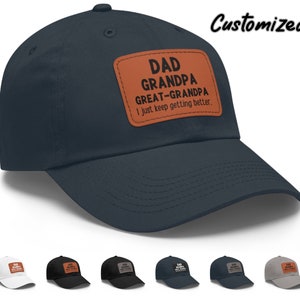 Dad Grandpa Great Grandpa Hat, Great Grandpa Hat, Gift for Great Grandpa, New Great Grandpa, Grandpa Baby Reveal Gift, Father's Day Gift