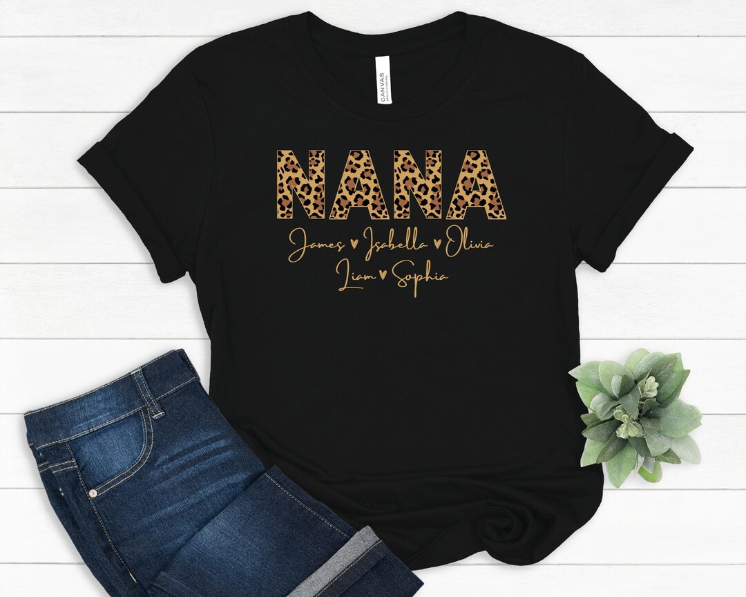 Personalized Nana Shirt With Grandkids Name, Mothers Day Shirt, Custom