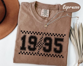 Comfort Colors® Custom Year Birthday Shirt, Retro 1995 Birth Year Shirt, Born in 1995 Shirt, 30th Birthday Shirt, Birthday Gift for her