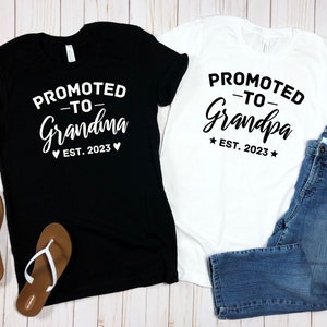 Custom Promoted Shirt, Promoted to Mommy Shirt, Pregnancy Announcement Shirt, Promoted to Grandma Shirt, First Time Grandma, Grandma Reveal image 4