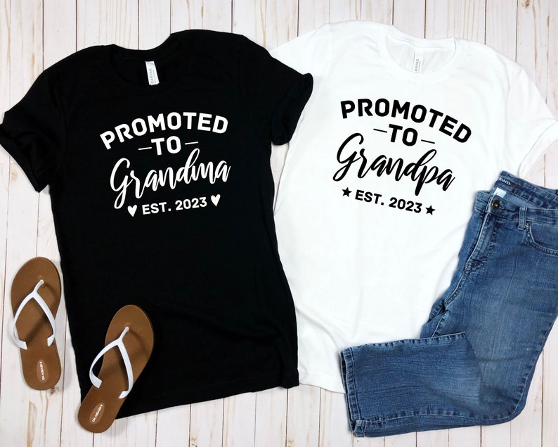 Custom Promoted Shirt, Promoted to Mommy Shirt, Pregnancy Announcement Shirt, Promoted to Grandma Shirt, First Time Grandma, Grandma Reveal image 4