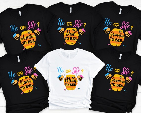 He Or She Mom To Bee Shirt, Bumble Bee Gender Reveal Party Shirts, Pregnancy Reveal Shirt, Keeper of the Gender, Mom to be Shirt, Auntie Tee