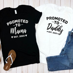 Custom Promoted Shirt, Promoted to Mommy Shirt, Pregnancy Announcement Shirt, Promoted to Grandma Shirt, First Time Grandma, Grandma Reveal image 2