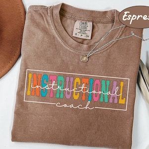 Comfort Colors® Retro Instructional Coach Shirt, Instructional Assistant T Shirt, Instructional Coach Gifts, Educational Coach Squad Tee