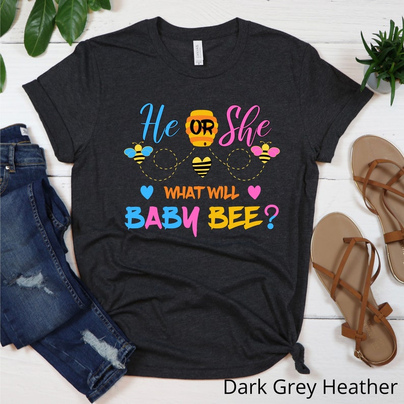 He or She What Will Baby Bee Shirt, Bumble Bee Gender Reveal Party ...