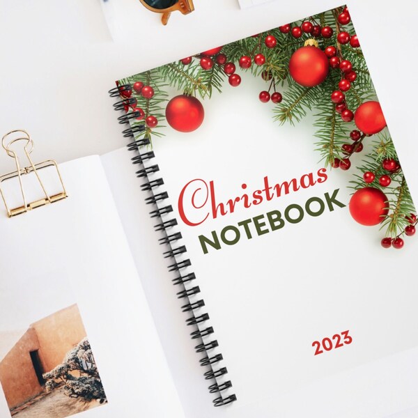 Christmas To Do List Spiral Notebook, Christmas Spiral Notebook, Holiday Planner Notebook, Christmas Gift List, Christmas Organizer