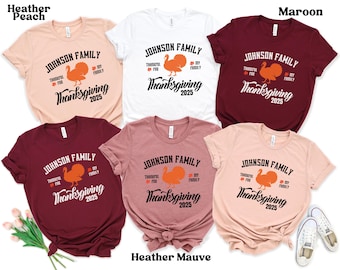 Custom Family Name Matching Thanksgiving Shirts, Thankful For My Family Shirt, Fall Shirt, Thanksgiving shirt, Family Thanksgiving T-shirt