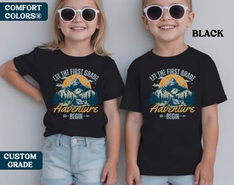 Comfort Colors® Let the 1st Grade Adventure Begin Shirt, Back to School First Grade Kids Shirt,  1st Grade Teacher Shirt, 1st Day Of School
