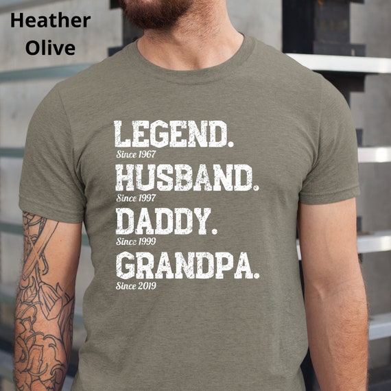 Legend Husband Daddy Grandpa Shirt, Fathers Day Shirt, Custom Grandpa Shirt,  Papa Shirt, Daddy Shirt, Custom Granddad Tee, Gift for Grandpa 