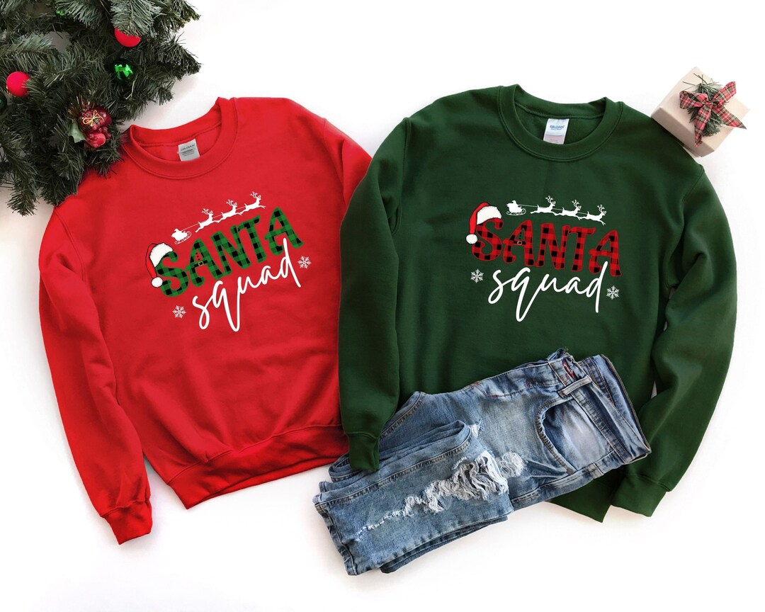 Santa Squad Sweatshirts Family Christmas Matching - Etsy