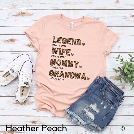 Legend Wife Mommy Grandma Shirt, Christmas Gift, Custom Grandma Shirt, Mimi Shirt, Gigi Shirt, Gift For Grandma, Gift For Mom, New Grandma