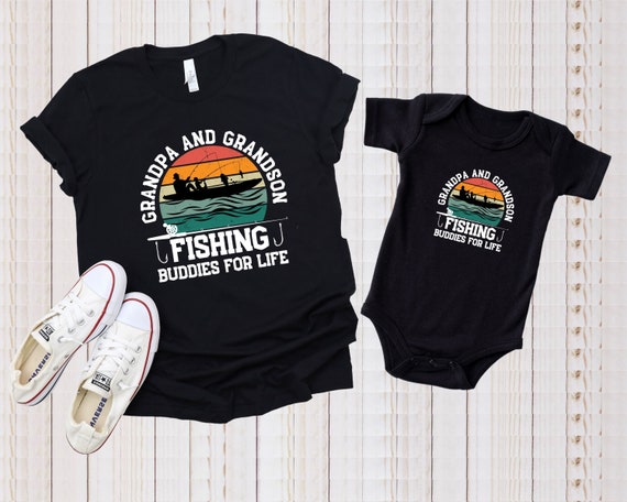 Grandpa and Grandson Fishing Buddies for Life Shirt, Matching