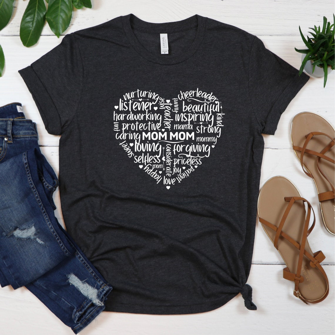 Mom Mom Heart Shirt Mothers Day Shirt Gift for Mom Mom Etsy