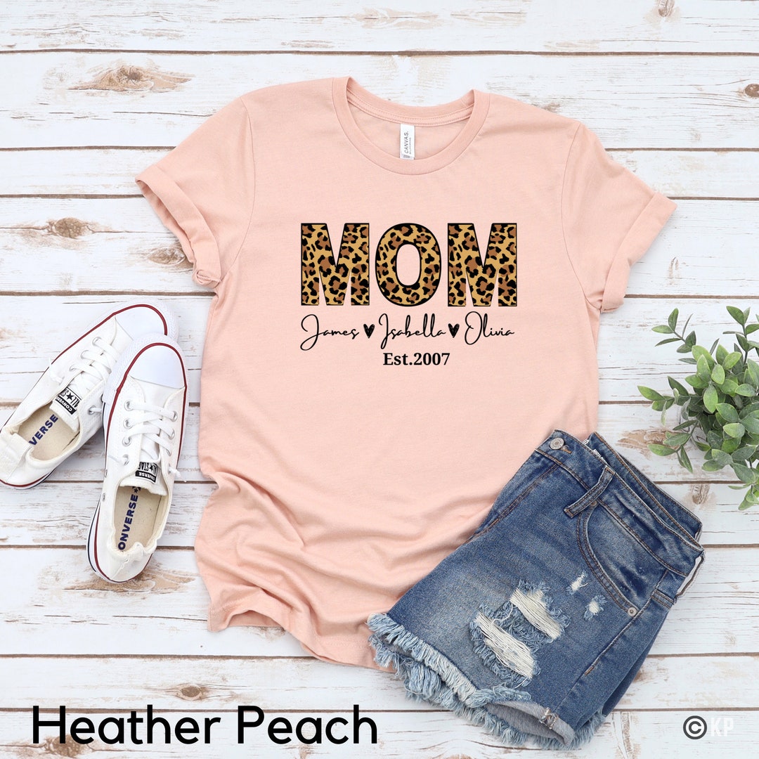 Mom EST With Personalized Names and Year Shirt, Mothers Day Shirt ...