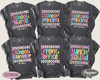 Comfort Colors® Custom School Staff Shirt – Personalized Admin, Nurse, Principal, Counselor Tee | Team Spirit Back-to-School Gift