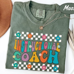 Comfort Colors® Retro Instructional Coach Shirt, Instructional Assistant T Shirt, Instructional Coach Gifts, Educational Coach Squad Tee