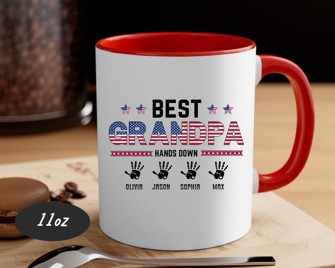 personalized mug best grandpa usa