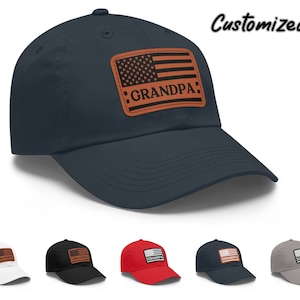 Custom American Flag Grandpa Hat, Fathers Day Hat, New Grandpa Hat, Gift For Grandpa, Fathers Day Gift, Grandpa USA Flag Hat, Gift For Him