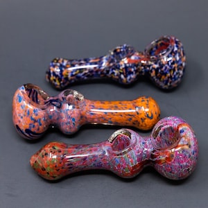 5&quot; Random Double Bowl Glass Spoon Tobacco Pipe