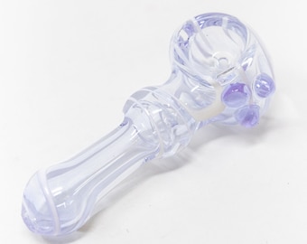 3.5&quot; Purple Zig Zag Glass Tobacco Pipe