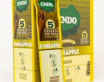 Endo Golden Pineapple Hanf Wrap mit Maisschalen Filter - Box