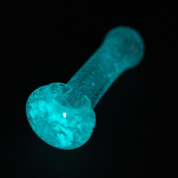 3.5/4" Glow In The Dark Spoon Glass Pipe