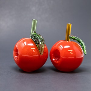 7,5 cm Red Apple Glass Tabakpfeife