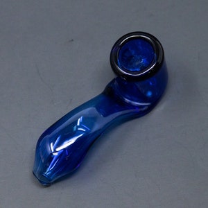 4&quot; Blue Sherlock Hand Pipe w/ Deep Bowl