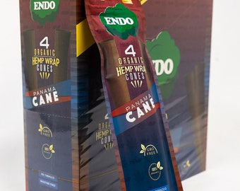 Endo Herbal vorgerollte Kegel-Hanf-Wraps – Panama Cane Box