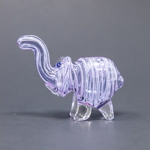 3&quot; Lavender Elephant Swirl Glass Tobacco Pipe