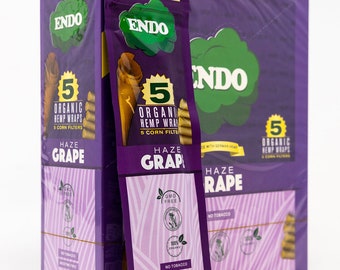 Endo-Hanfwickel mit Traubengeschmack und Maisschalenfilter – Box