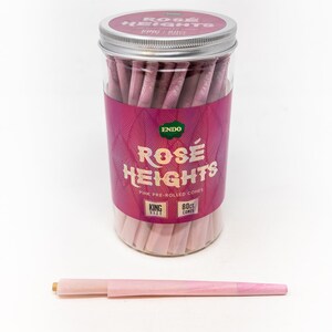 Endo Rose Heights Pink Rose Pre-Rolled King Size Cones- 80 pcs