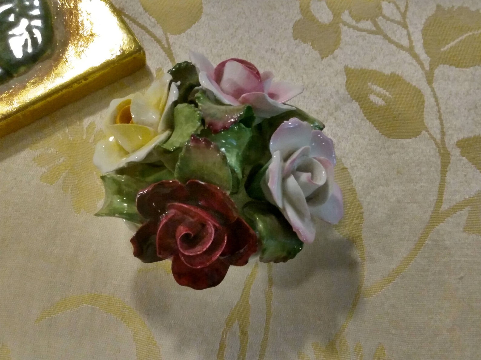 Vintage Porzellan feine Porzellan Blume Bouquet Korb Home | Etsy