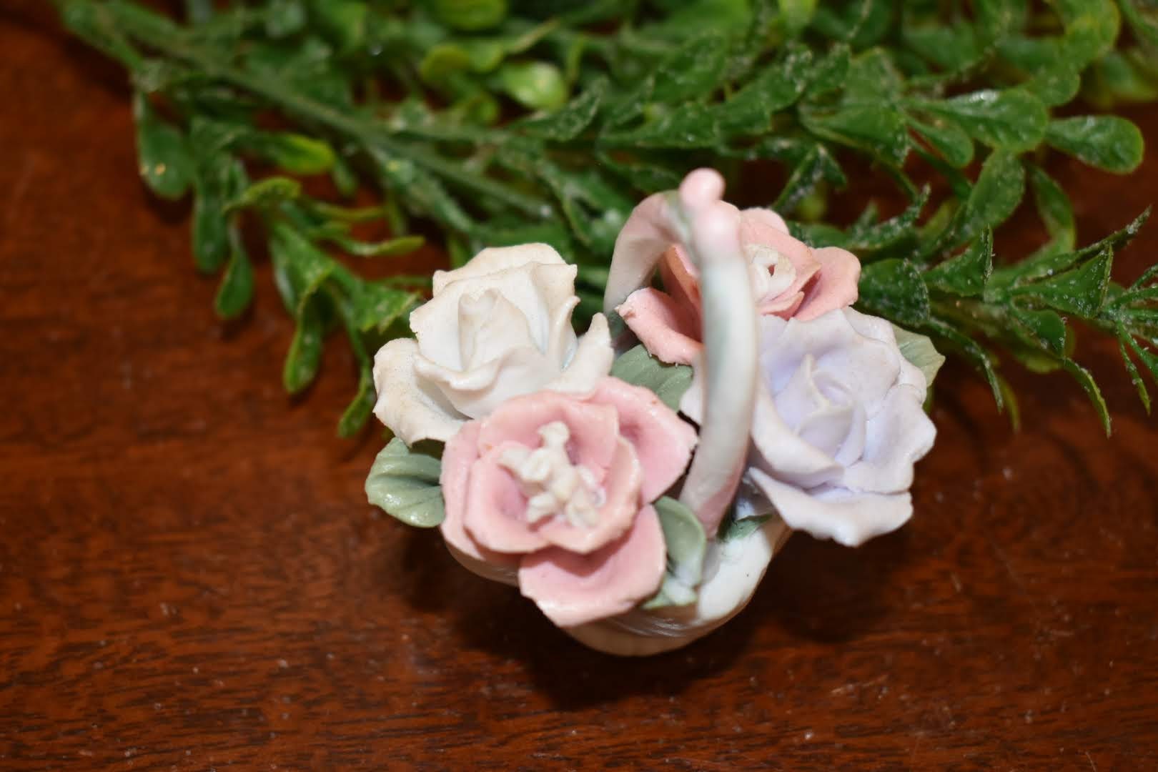 Vintage Porcelain Fine China Mini Floral Basket Porcelain Etsy Australia