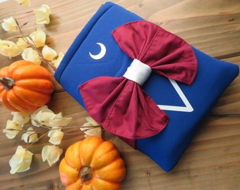 Sailor Moon Book Sleeve: Padded Book Protector with Bow