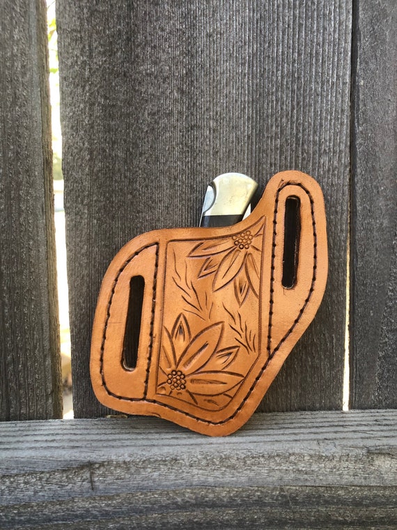 Pocket Knife Sheath Pocket Knife Holder Knife Sheath Belt Etsy