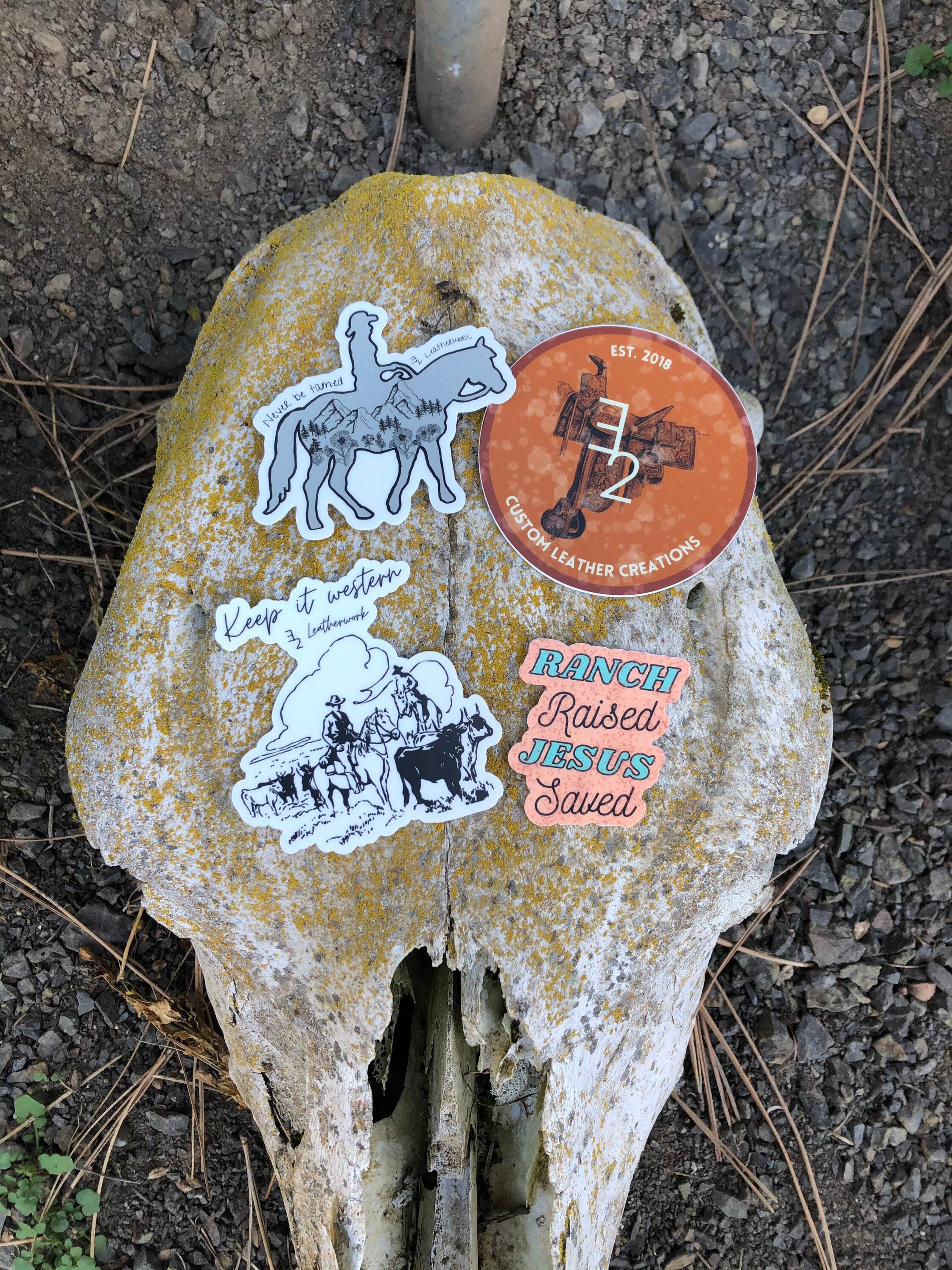 Western sticker pack vinyl sticker western stickers cowboy | Etsy