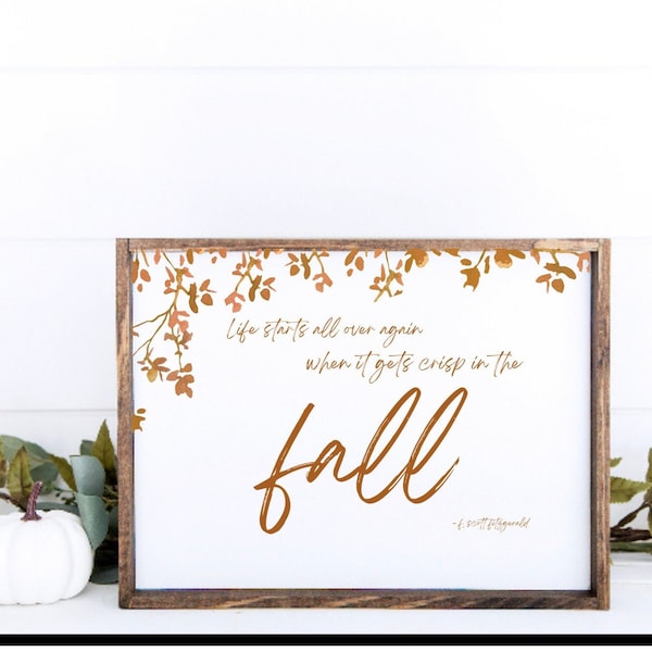 Fall Quote Print - Etsy