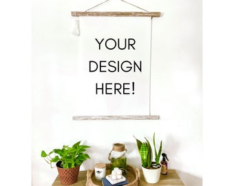 Boho Frame Mockup, Poster Hanger, Mock-up Frame for Wall Art, Neutral Mockup, Interior Mockup, Your Design Here, Empty Frame, Vertical Frame