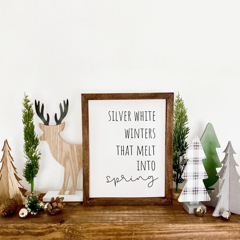 My Favorite Things Printable, Silver White Winters Download, Rae Dunn Inspired, Spring Minimalist Wall Art, Sound of Music, Spring Digital image 3