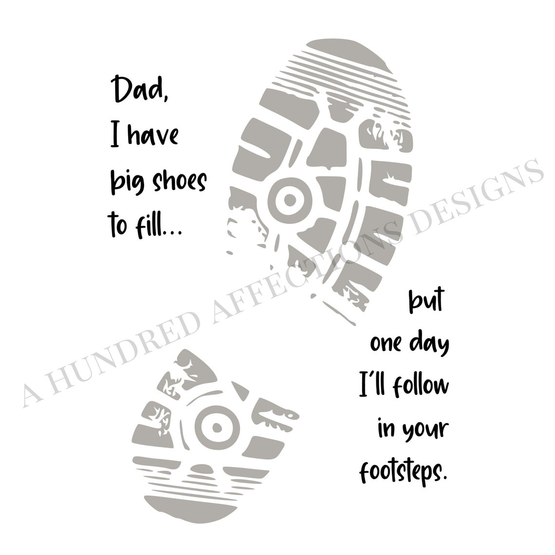 Father's Day Printable Kid Dad Gift Footprint Printable | Etsy