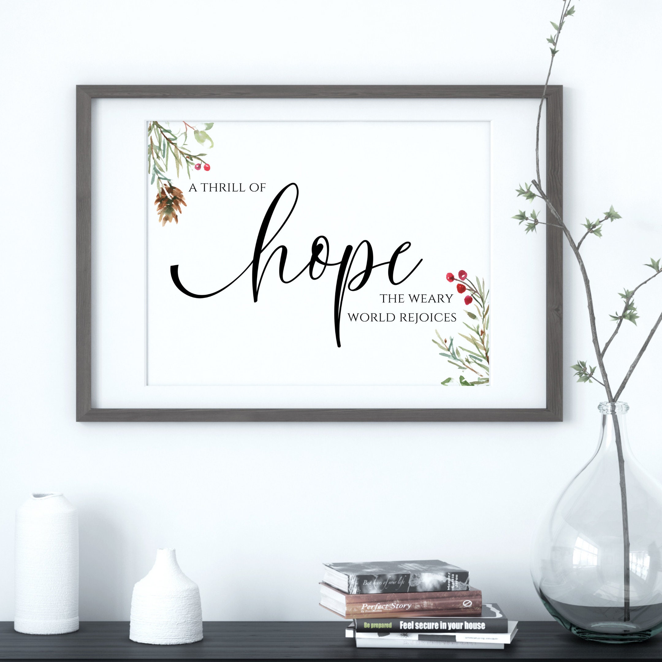 A Thrill of Hope Printable Christmas Carol Printable - Etsy