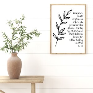 Philippians Wall Art, Bible Verse Printable, Bible Verse Wall Art, Scripture Wall Art, Christian Wall Art, Gift for Home, Christian Gift image 3