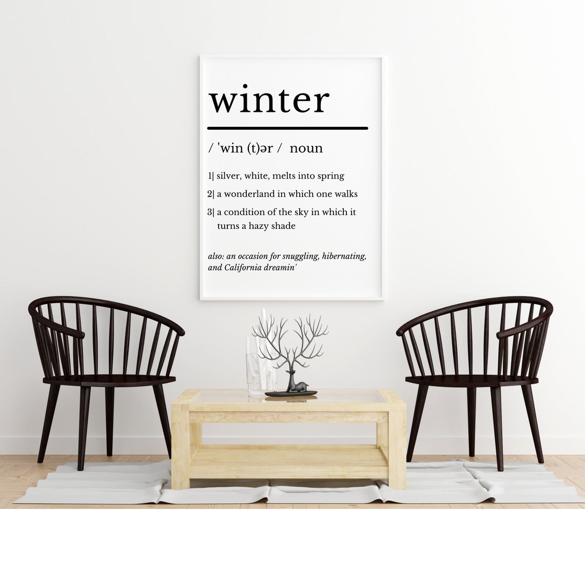 Winter Definition Print Dictionary Print Winter Printable Etsy