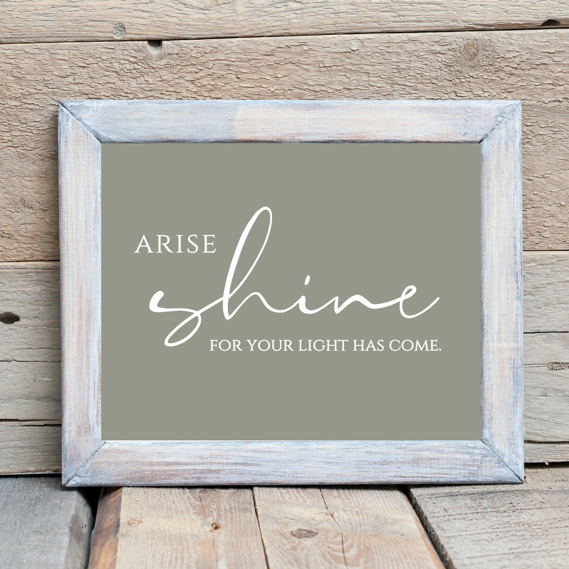 Arise Shine Isaiah 60 Wall Art Bible Verse Wall Art | Etsy