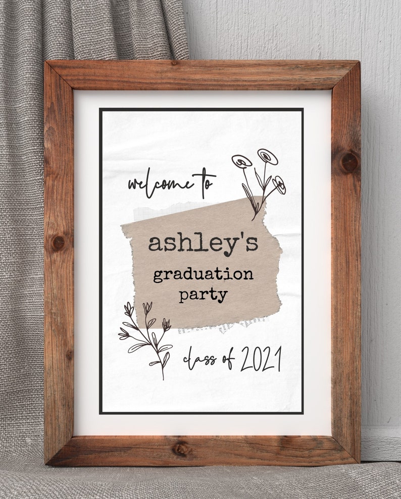 Graduation Welcome Sign, Graduation Welcome Poster, Graduation Party Sign, Custom Welcome Sign, Printable Welcome Party Sign, Class of 2023 image 6